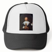 Portrait of Agatha Bas by Rembrandt Mesh Hat
