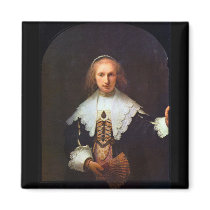 Portrait of Agatha Bas by Rembrandt Refrigerator Magnets