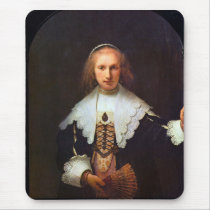 Portrait of Agatha Bas by Rembrandt Mouse Pad