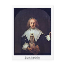 Portrait Of Agatha Bas By Rembrandt Van Rijn Post Cards