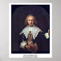 Portrait Of Agatha Bas By Rembrandt Van Rijn Poster