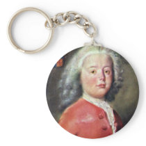Portrait Of Albert Fabricius By Tako Hajo Jelgersm Key Chains