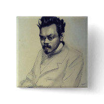 Portrait of Alexei M. Remizov, 1907 Pinback Button