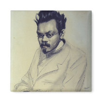 Portrait of Alexei M. Remizov, 1907 Fridge Magnet