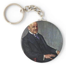 Portrait Of Alfred Lichtwark By Leopold Karl Walte Keychain