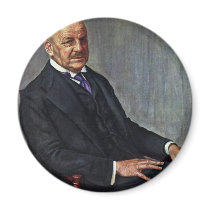 Portrait Of Alfred Lichtwark By Leopold Karl Walte Fridge Magnet