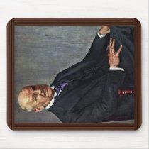 Portrait Of Alfred Lichtwark By Leopold Karl Walte Mousepad