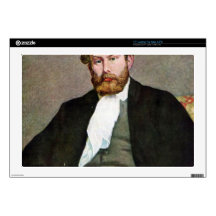 Portrait of Alfred Sisley by Pierre Renoir Laptop Decals