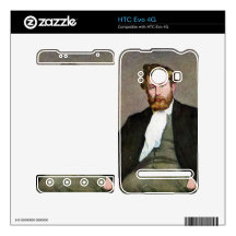 Portrait of Alfred Sisley by Pierre Renoir Decals For The HTC Evo 4G