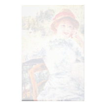 Portrait Of Alphonsine Fournaise By Pierre-Auguste Stationery Paper