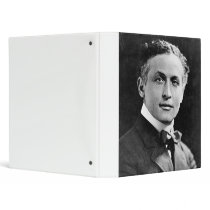 Portrait of American Magician Harry Houdini Vinyl Binder