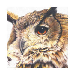 Portrait of an eagle owl canvas fine-art print wrappedcanvas