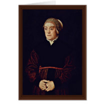 Portrait Of An Elderly Lady By Neufchâtel Nicolas Greeting Card