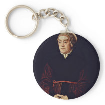 Portrait Of An Elderly Lady By Neufchâtel Nicolas Keychain