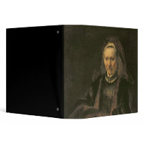 Portrait of an Elderly Woman, c. 1650 3 Ring Binder