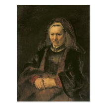 Portrait of an Elderly Woman, c. 1650 Post Cards