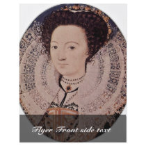 Portrait Of An Unknown Lady Oval By Nicholas Flyers