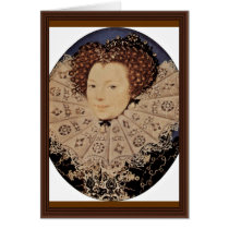 Portrait Of An Unknown Lady Oval By Nicholas Hilli Greeting Cards