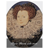 Portrait Of An Unknown Lady Oval By Nicholas Hilli Full Color Flyer