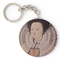 Portrait Of An Unknown Lady Oval By Nicholas Keychains