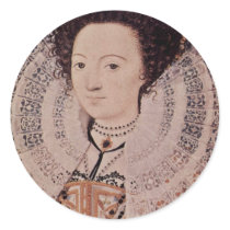 Portrait Of An Unknown Lady Oval By Nicholas Round Stickers