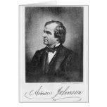 Portrait of Andrew Johnson Greeting Card