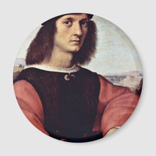 Portrait Of Angelo Doni By Raphael (Best Quality) Magnet