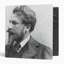 Portrait of Arthur Schnitzler 3 Ring Binder