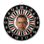 Portrait of Barack Obama political dart board