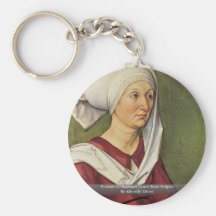 Portrait Of Barbara Durer Born Holper Key Chains