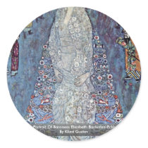 Portrait Of Baroness Elisabeth Bachofen-Echt Round Sticker