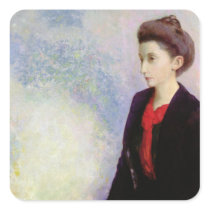 Portrait of Baroness Robert de Domecy, 1900 Square Stickers