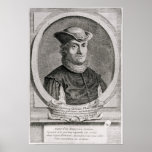 Portrait of Baruch or Benedict Spinoza posters