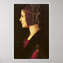 Portrait of Beatrice D'Este, Leonardo da Vinci Poster
