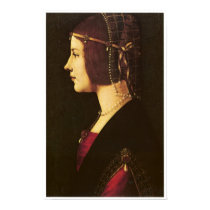 Portrait of Beatrice D'Este, Leonardo da Vinci Poster