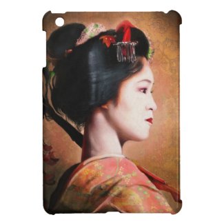 Portrait of beautiful Geisha digital painting iPad Mini Covers