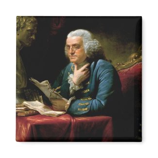 Portrait of Benjamin Franklin magnet