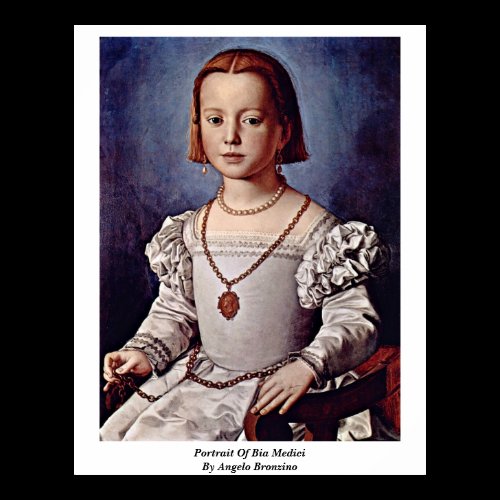 Portrait Of Bia Medici By Angelo Bronzino Posters
