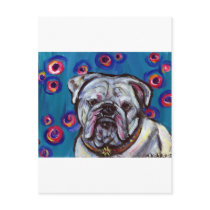 Portrait of Bubbly Bulldog Postcards