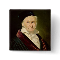 Portrait of Carl Friedrich Gauss, 1840 Button