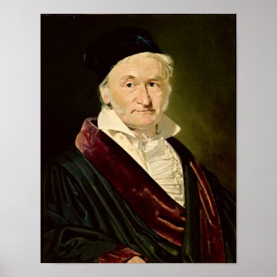 Portrait of Carl Friedrich Gauss, 1840 Poster