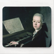 Portrait of Carl Graf Firmian at the piano Mouse Pads