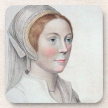 Portrait of Catherine Howard (1520-42) engraved by Beverage Coaster