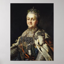 Portrait of Catherine II  of Russia Posters