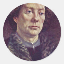 Portrait Of Chancellor Jean Carondelet By Gossaert Sticker