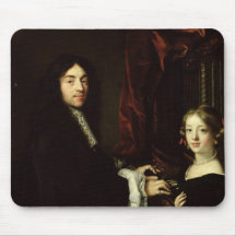 Portrait of Charles Couperin  and the Daughter Mousepad
