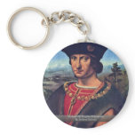 Portrait Of Charles D'Amboise By Andrea Solario keychains