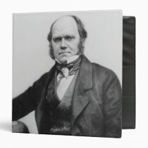 Portrait of Charles Darwin, 1854 3 Ring Binder