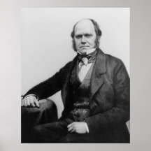 Portrait of Charles Darwin, 1854 Poster