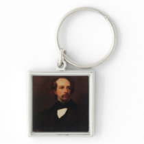 Portrait of Charles Dickens  1855 Keychain